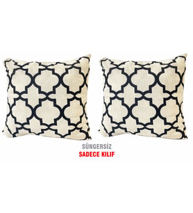 Kırlent Yastık Kılıfı Vip Yastık Kılıfı 2 ADET-43x43 CM(ALAÇATI)