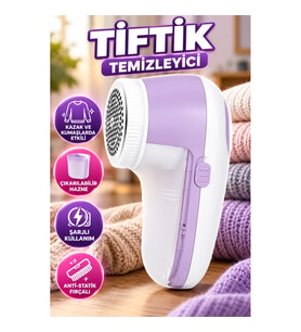 Şarjlı Tiftik Temizleyici Kazak ve Kumaş Tüy Toplama Aleti – Çıkarılabilir Hazne ve Anti-Statik Fırç