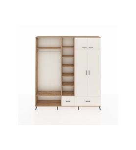 Arges Gardrop 12 Raflı 2 Çekmeceli 2 Askılı 220x30x243 Çam-Aytaşı