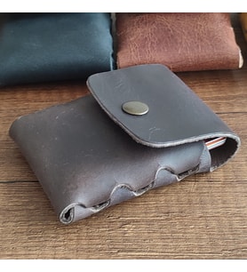 Sumerianwallet Deri Minimalist Kartlık Kahverengi (Anahtarlık Hediye )