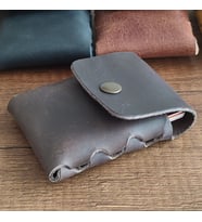 Sumerianwallet Deri Minimalist Kartlık Kahverengi (Anahtarlık Hediye )