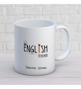 Kişiye Özel Meslek İngilizce Öğretmeni Hediyelik Kupa Bardak