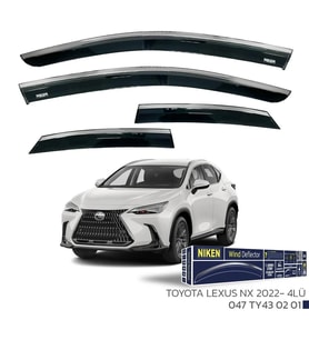 Toyota Lexus NX 2022 Sonrası - Kromlu Cam Rüzgarlığı 4Lü Parça
