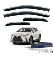 Toyota Lexus NX 2022 Sonrası - Kromlu Cam Rüzgarlığı 4Lü Parça