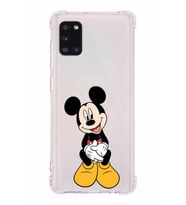 Samsung Galaxy A31  Köşe Korumalı Antişok Kapak Mickey Mouse Tasarımlı Şeffaf  Kılıf