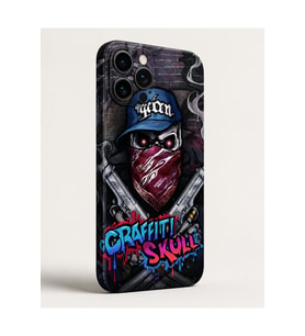 Graffiti Skull — Tüm Telefon Modellerine Uyumlu Kaplama- Sipariş Sonrası Marka ve Modelinizi İletiniz