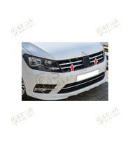 VW Caddy 2015 - 2020 Mini Van Ön Panjur 2 Prç. P. Çelik (Krom)