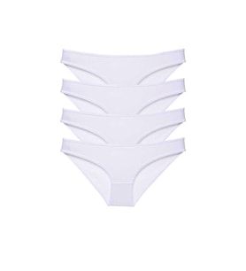 4 adet Süper Eko Set Likralı Kadın Slip Külot Beyaz