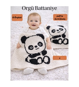 Puffy el örgüsü bebek battaniye