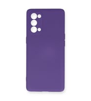 Oppo Reno 5 Pro Kılıf Nano İçi Kadife Silikon - Mor