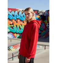 Kadın Kapüşonlu Düşük Kol Fermuarlı Sweatshirt Uzun Kollu Kalıp Fonksiyonel Dayanıklı Spor