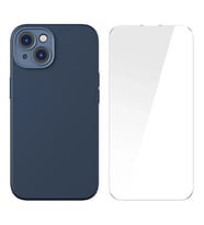 Baseus Liquid Silica Gel iPhone 14 6.1 Magsafe Silikon Kılıf + Tempered Ekran Koruyucu Set-(5775)