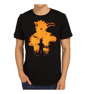 Bant Giyim - Naruto Kyuubi Kurama Siyah Erkek Tişört