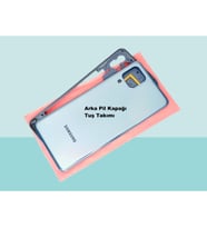 Tkgz - Samsung Galaxy M32 FULL KASA Arka Kapak Batarya Kapağı - MAVİ