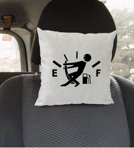 BK Gift Benzin Göstergesi Tasarımlı Kare Araç Koltuk Yastığı-1