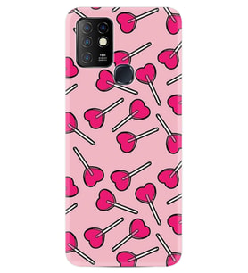 INFINIX Hot 8 9 10 11S Hot 10 Play 10T Kılıf Desemli Silikon Heart Lollipop 1414