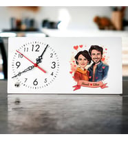 Sevgiliye Hediye Kişiye Özel Çiftlere Özel Efsane Aşkımız Karikatürlü Masa Saati