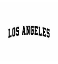 Los Angeles Araba Sticker siyah 18x5 CM (Siyah)