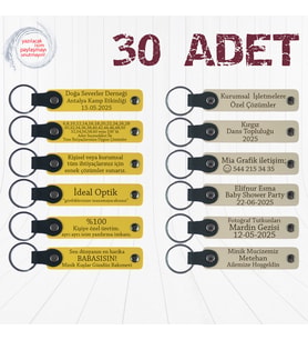 Sarı & Sütlü Kahve, 30’lu Set, Kişiye Özgü Yazılı Anahtarlık, Yüzme Yarışması Katılımcılarına Hediye