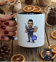 Kişiye Özel Karikatürlü Özel Güvenlik Kupa Bardak Doğum Günü Hediyesi