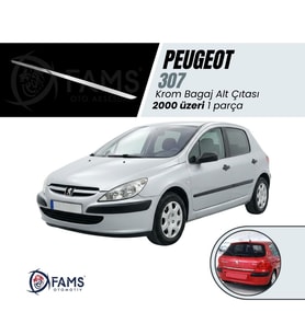 Peugeot 307 Krom Bagaj Alt Çıtası 2000 Üzeri P,çelik