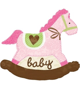 Folyo Balon Sallanan At Baby Pembe 26x29i-66cmx74