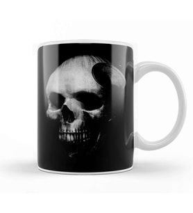Death skull Kupa Bardak Porselen