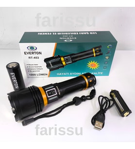 RT-453 50W 1000 Lumen 4800 mAh 1-1,5 km Menzilli Sarjli El Feneri