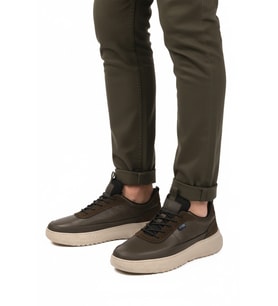 Scootland Haki Hakiki Deri Memory Foam Erkek Casual Ayakkabı 152-22487 M