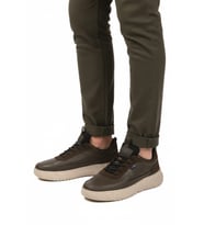 Scootland Haki Hakiki Deri Memory Foam Erkek Casual Ayakkabı 152-22487 M