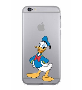 Apple iPhone 6S Plus Uyumlu Kamera Korumalı Tıpalı Kapak Donald Duck TasarımlıŞeffaf Kılıf