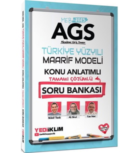 2025 MEB AGS Türkiye Yüzyılı Maarif Modeli Tamamı Çözümlü Konu Anlatımlı Soru Bankası Yediiklim