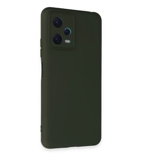 Newface Xiaomi Redmi Note 12 5G Kılıf Nano içi Kadife Silikon - Koyu Yeşil