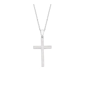 Gümüş Mineli Cross Kolye