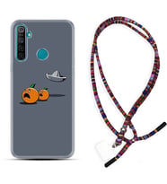 Realme 5i 5 Pro 6i 7 Pro 8 Kılıf Boyun Asklı Rasta Silikon Orange Escape 1374