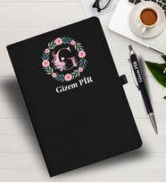 Kişiye Özel harf Tasarımlı  İsme Özel Defter ve Kalem