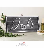 BK Gift Kişiye Özel Dekoratif Ahşap Cafe&Bar Tabelası 61cm - Model 5