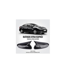 renault fluence parlak siyah boyalı yarasa ayna kapağı