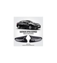 renault fluence parlak siyah boyalı yarasa ayna kapağı