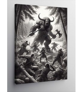 Kanvas Tablo Minotaur Savaşı