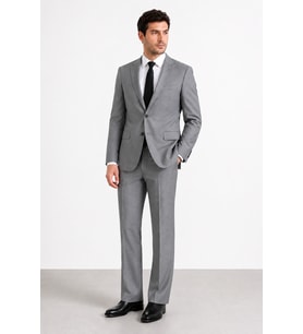Erkek 6 Drop Slim Fit Yelekli Takım Elbise Çift Yırtmaç Altın Kuş Gözü