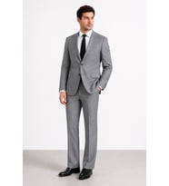 Erkek 6 Drop Slim Fit Yelekli Takım Elbise Çift Yırtmaç Altın Kuş Gözü