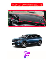 PEUGEOT 3008 EKRANLI (2021+) Uyumlu Torpido Örtüsü Yansıma Önleyici Koruma Kolay Montaj J15