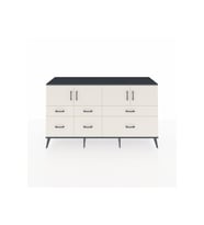 Kronos Konsol 4 Raflı 6 Çekmeceli 4 Kapaklı 176x59x99 Antrasit-Aytaşı