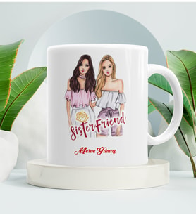Sister Friend Kupa Bardak Beyaz 001