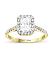 1.35 Karat Radiant Tektaş Pırlanta Yüzük