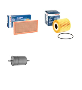 Bosch Filtre Bakım Seti Volvo V40 1.6 1999-2006 Benzinli Hava + Yağ f. + Yakıt Filtre Bosch