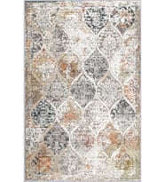 Eliana Home Baskılı, Yıkanabilir Kaymaz Taban Salon Halısı LNA1115 100x150 cm (Bej)