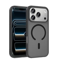 iPhone 17 Pro Max Kılıf M-safe Şarj Özellikli Babet Kılıf (Siyah)