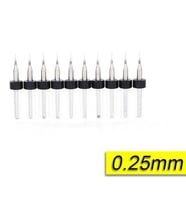 PCB Mikro Karbür CNC Matkap Ucu 10lu Set 0,25mm Tungsten 18 Shank
